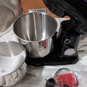 Dobbor Black and Silver Stand Mixer with Accessories